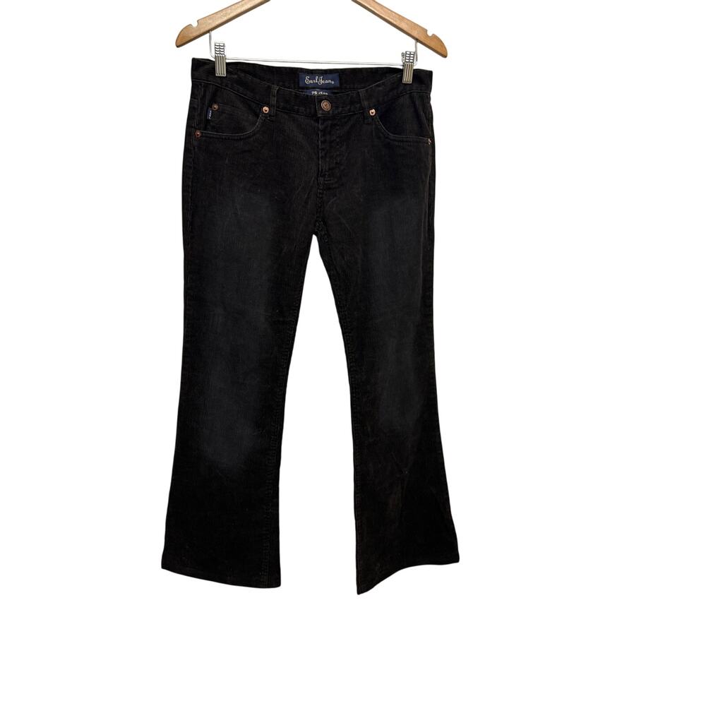 Earl Jean 75‎ Jean Black Corduroy Flare Pants Womens Size 28 135110CV